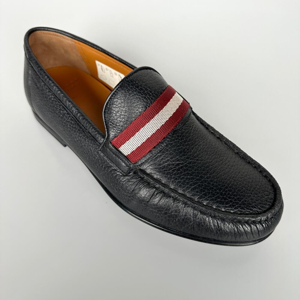 NIB Bally Crokett Men's Black Leather Loafers Size 7 - Picture 5 of 15